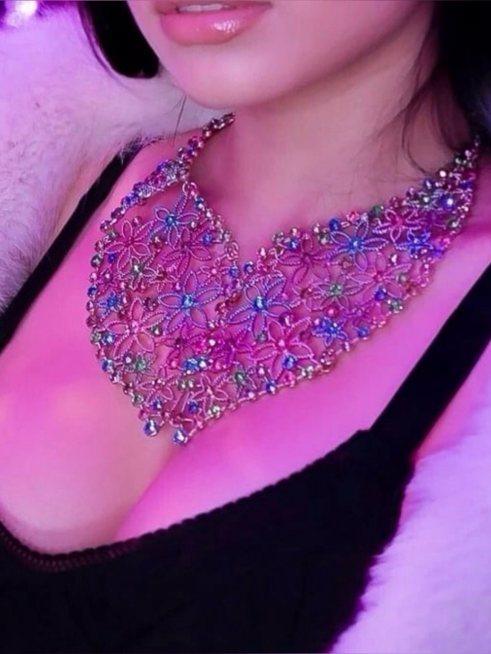 New Natasha Accessories
Flower Power Statement Necklace